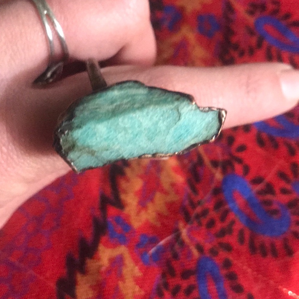 Amazonite Electroformed Ring~ - image 1